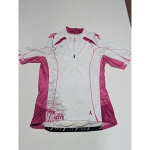 Specialized Womens Cycling Jersey White Pink Breast Cancer Awareness Small